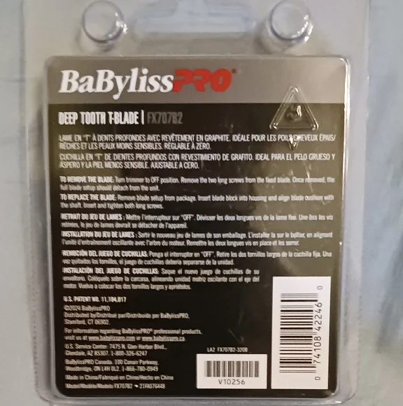 BabylissPro Fx707B2 Graphite 2.0 Deep Tooth T-Blade.